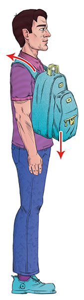 برقراری تعادل با کوله پشتی